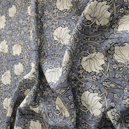 William morris Pimpernel 100% LINEN Art and Crafts Fabric, William Morris 200gsm flax linen fabric Strawberry Willow 203