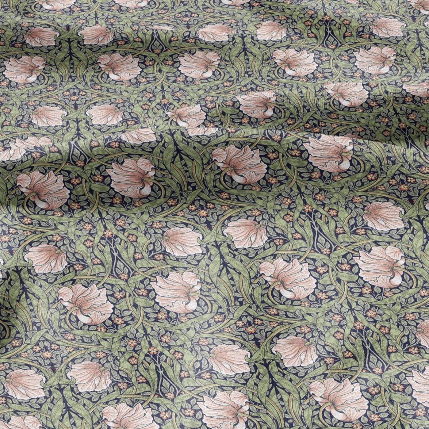 William Morris Pimpernel 100% LINEN Art and Crafts Fabric - Victorian flax fabric - British historical pattern 2979B