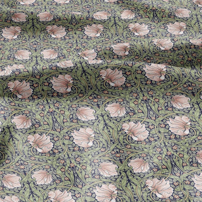 William Morris Pimpernel 100% LINEN Art and Crafts Fabric - Victorian flax fabric - British historical pattern 2979B