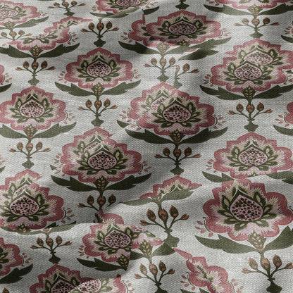 100% LINEN Fabric Paisley print - colorful indian block print on linen print upholstery curtains dress making