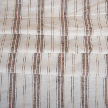 Premium Linen striped Fabric in red navy white | Medium weight multicolor stripes  Copenhagen Stripe for clothing home textile