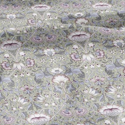 William Morris Lodden blue print on 100% LINEN - Victorian Art crafts linen Fabric - botanical Historical upholstery home textile