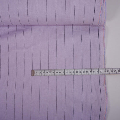 Premium Linen striped Fabric in pale purple | Toulouse stripe Medium weight multicolor stripes  Copenhagen Stripe