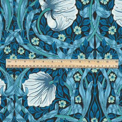 100% LINEN fabric - William Morris Pimpernel opal - British Victorian flax - sewing upholstery home decor or clothing 3834