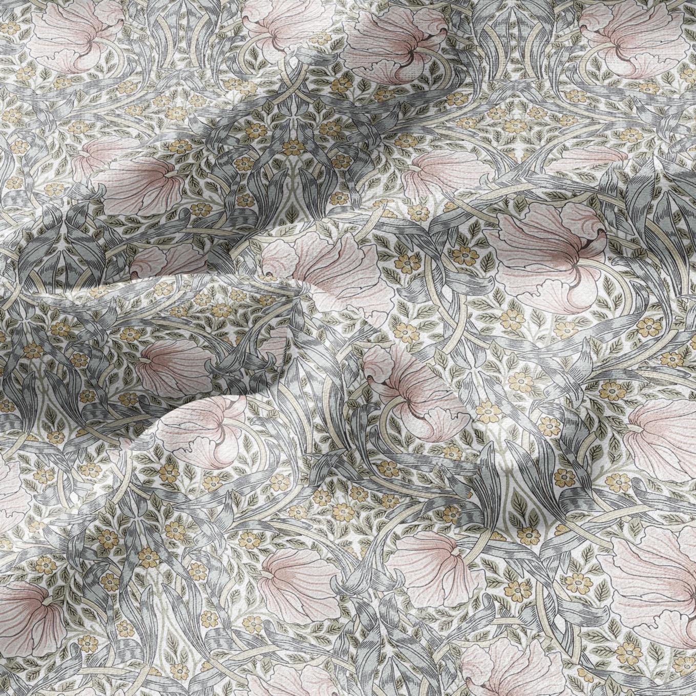William Morris Pimpernel 100% LINEN Art and Crafts Fabric - Victorian flax fabric - British historical pattern 2979P