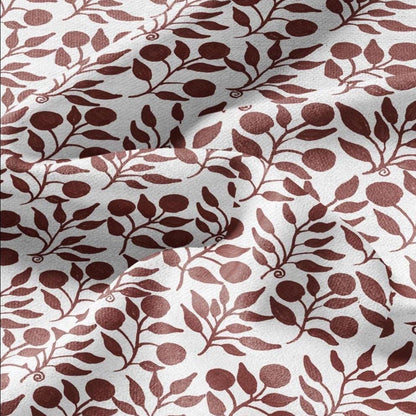 100% LINEN Fabric William Morris Rosehip red print - British linen floral upholstery home textile Victorian fabrics 3287