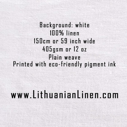 100% LINEN Fabric UPHOLSTERY 12oz - Preppy print on linen - pink blue green Grandmillenial - floral upholstery 2254