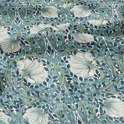 100% LINEN fabric - William Morris Pimpernel mineral - British Victorian flax - sewing upholstery home decor or clothing 3828