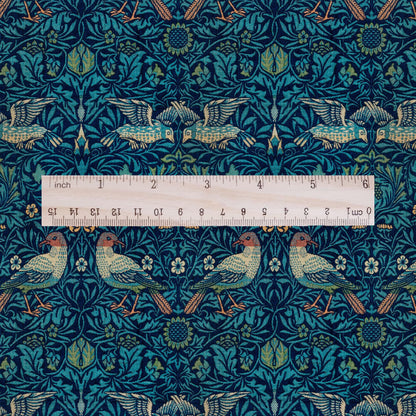 William Morris Birds on 100% LINEN fabric - animal print 2115