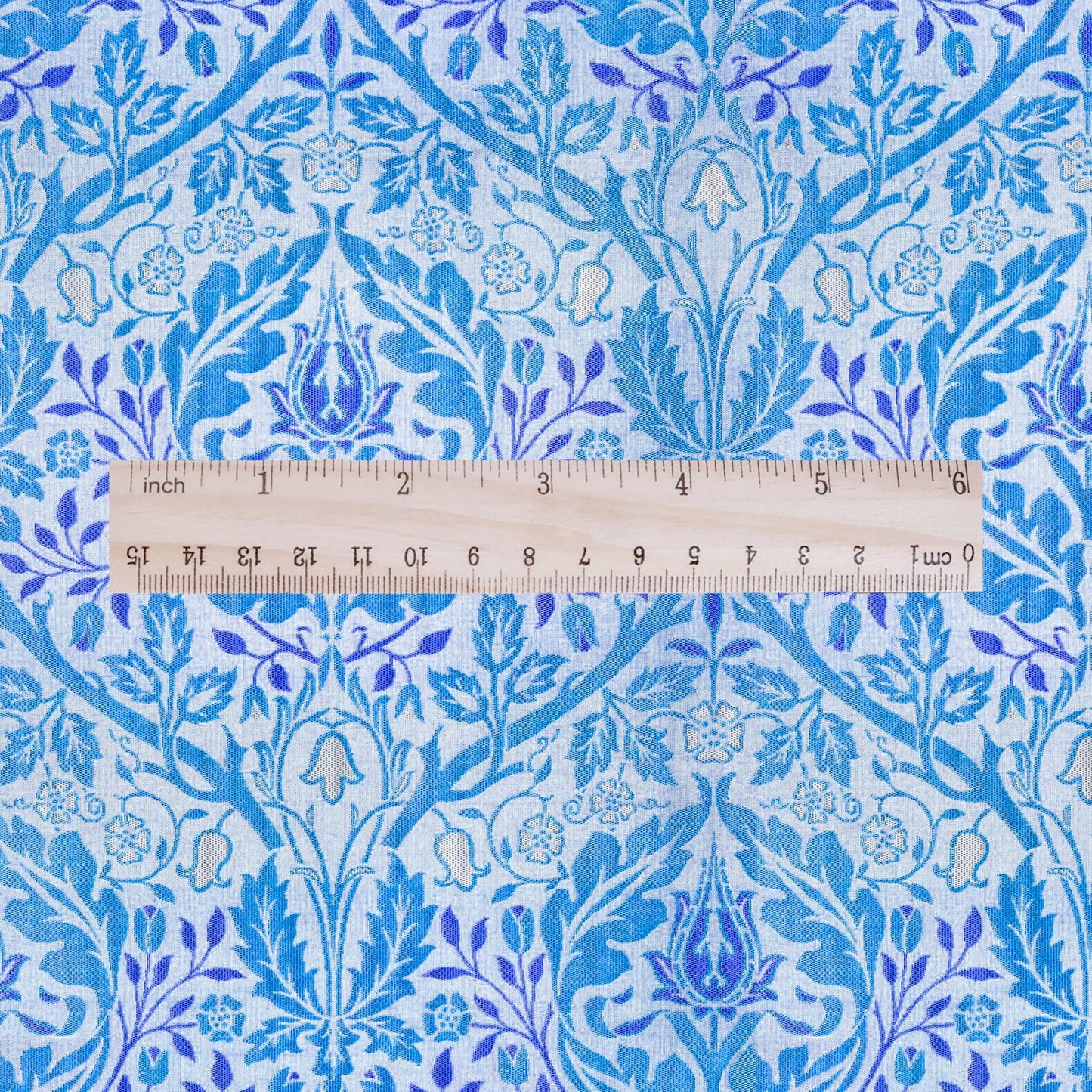 William Morris Blue Bell print 100% LINEN fabric - 2114