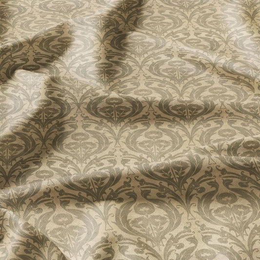 100% linen fabric William Morris Beige print - floral 2105