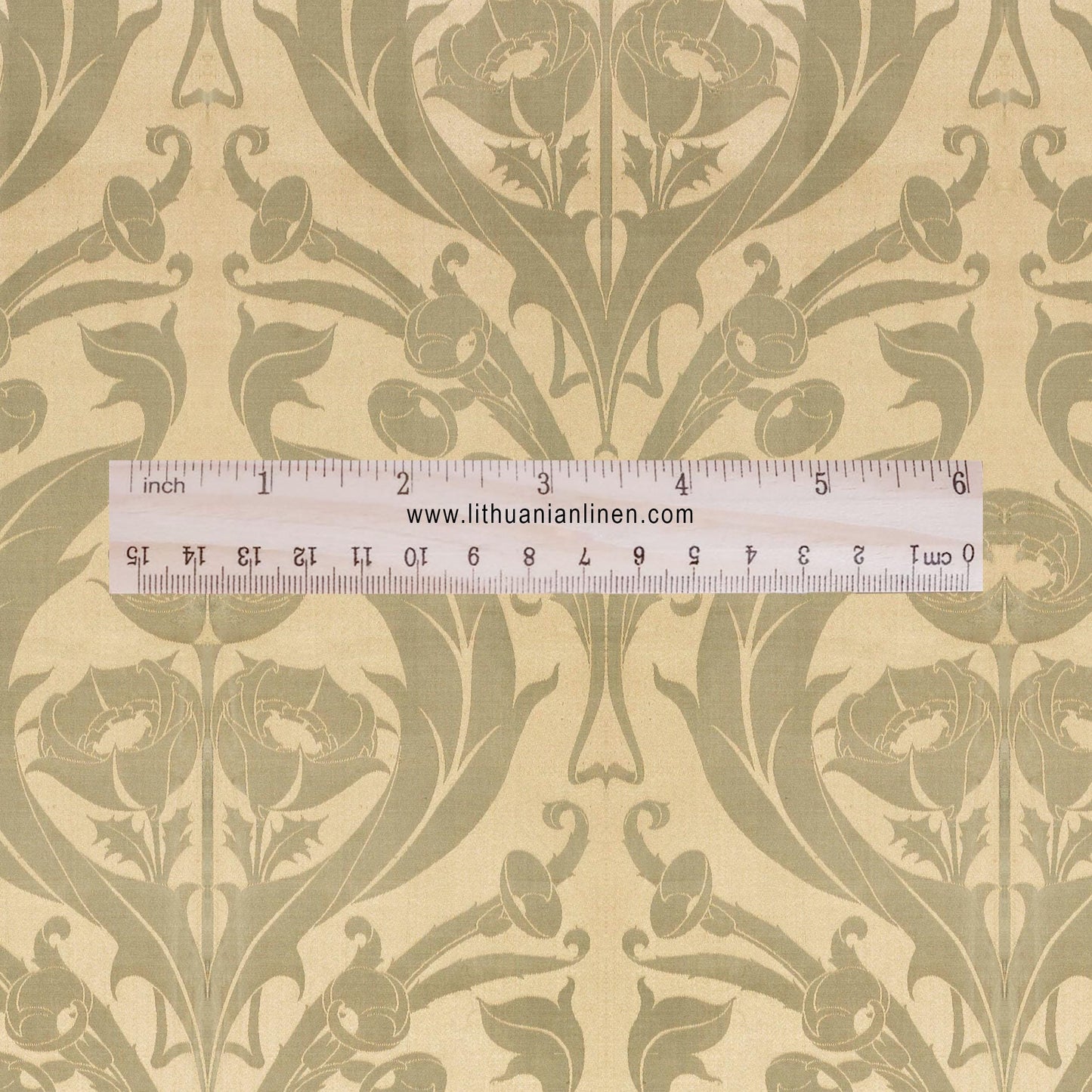 100% linen fabric William Morris Beige print - floral 2105