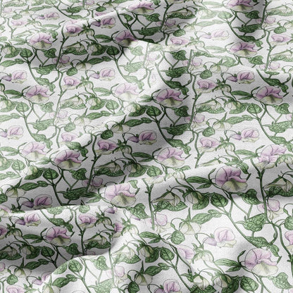 100% LINEN Sweet PEA print fabric 2284