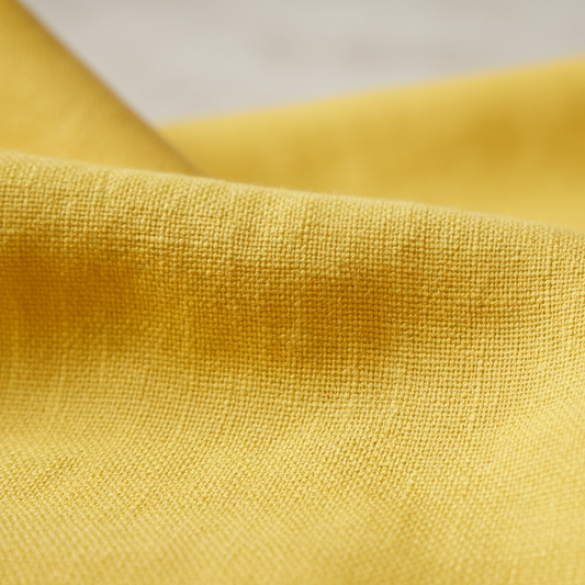 100% linen fabric Medium weight 180gsm Prewashed - Light yellow Solid color TL101