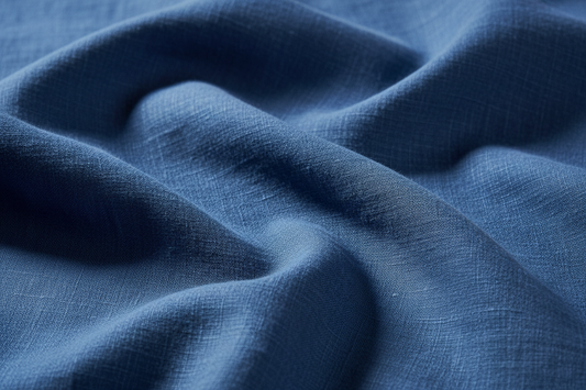 100% linen fabric Medium weight 180gsm Prewashed - jeans blue Solid color