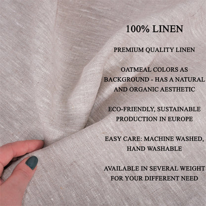 Custom order print on linen fabric, 100% linen