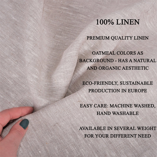 Custom order print on linen fabric, 100% linen