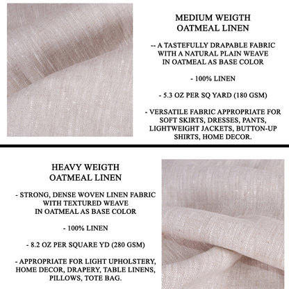 Custom order print on linen fabric, 100% linen