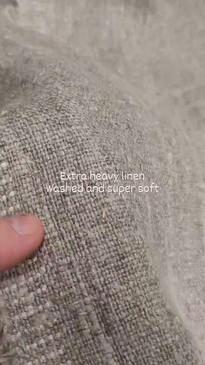 Linen fabric - extra heavy - rustic coarse natural Lithuanian linen - washed natural black red green blue
