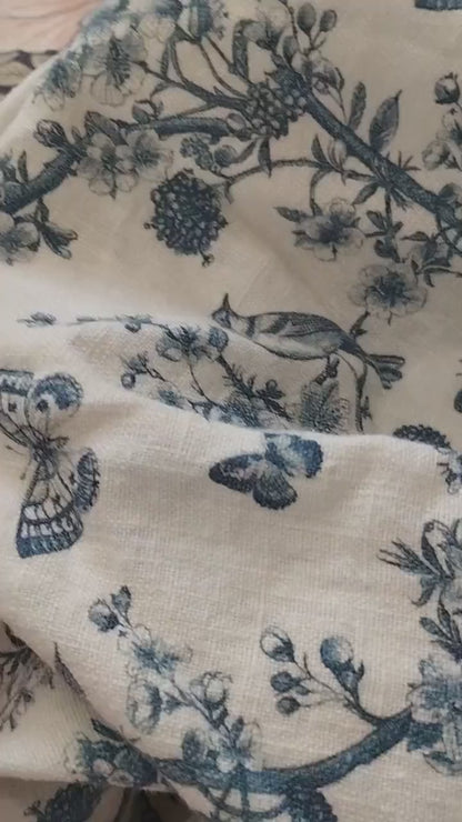 William morris Pomegranate 100% LINEN Art and crafts Fabric, William Morris 200gsm flax linen fabric Strawberry thief Willow