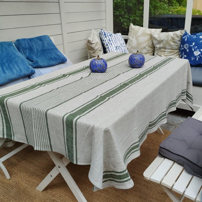 Village green - linen tablecloth