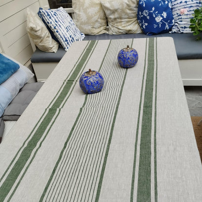 Village green - linen tablecloth