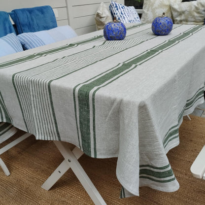 Village green - linen tablecloth