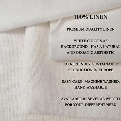 Custom order print on linen fabric, 100% linen